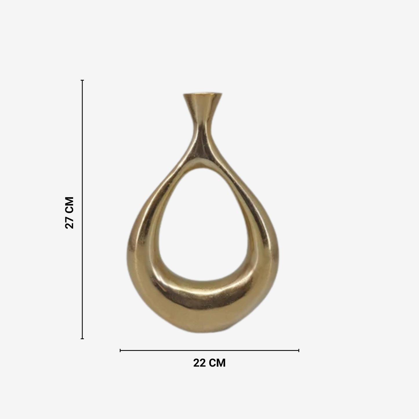 Shataj Decorative Aluminum Table Cut-Out Vase