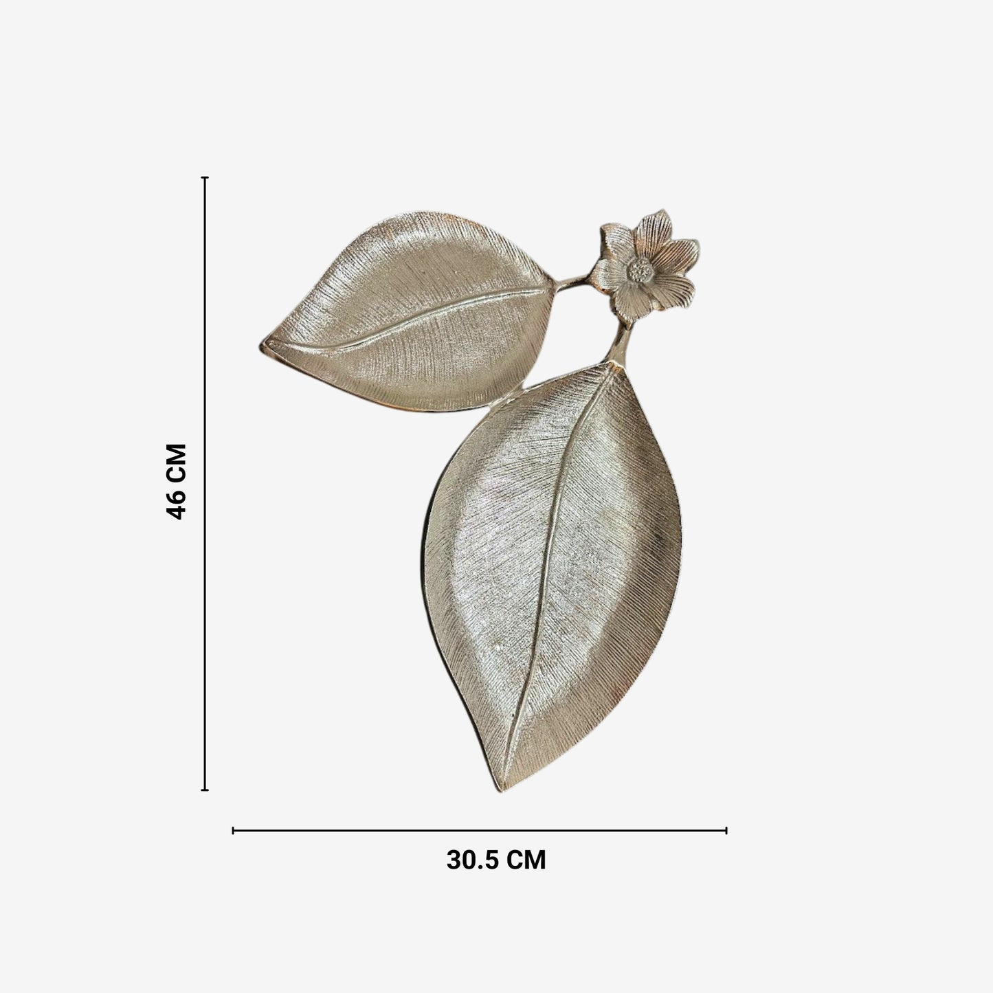 Shataj Decorative Aluminum Designer Tray in Silver Finish