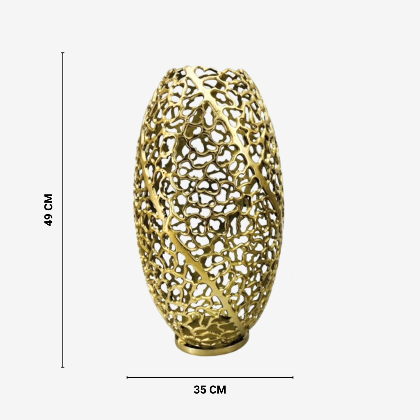 Shataj Decorative Aluminum Floor Gold Vase