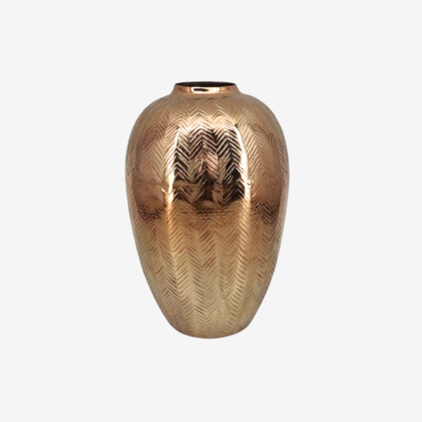 Shataj Decorative Aluminum Table Vase - Barrel Shape