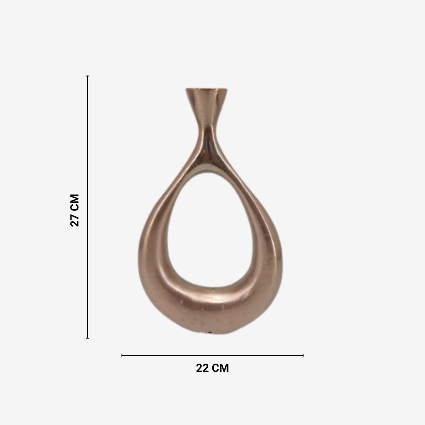 Shataj Decorative Aluminum Table Cut-Out Vase