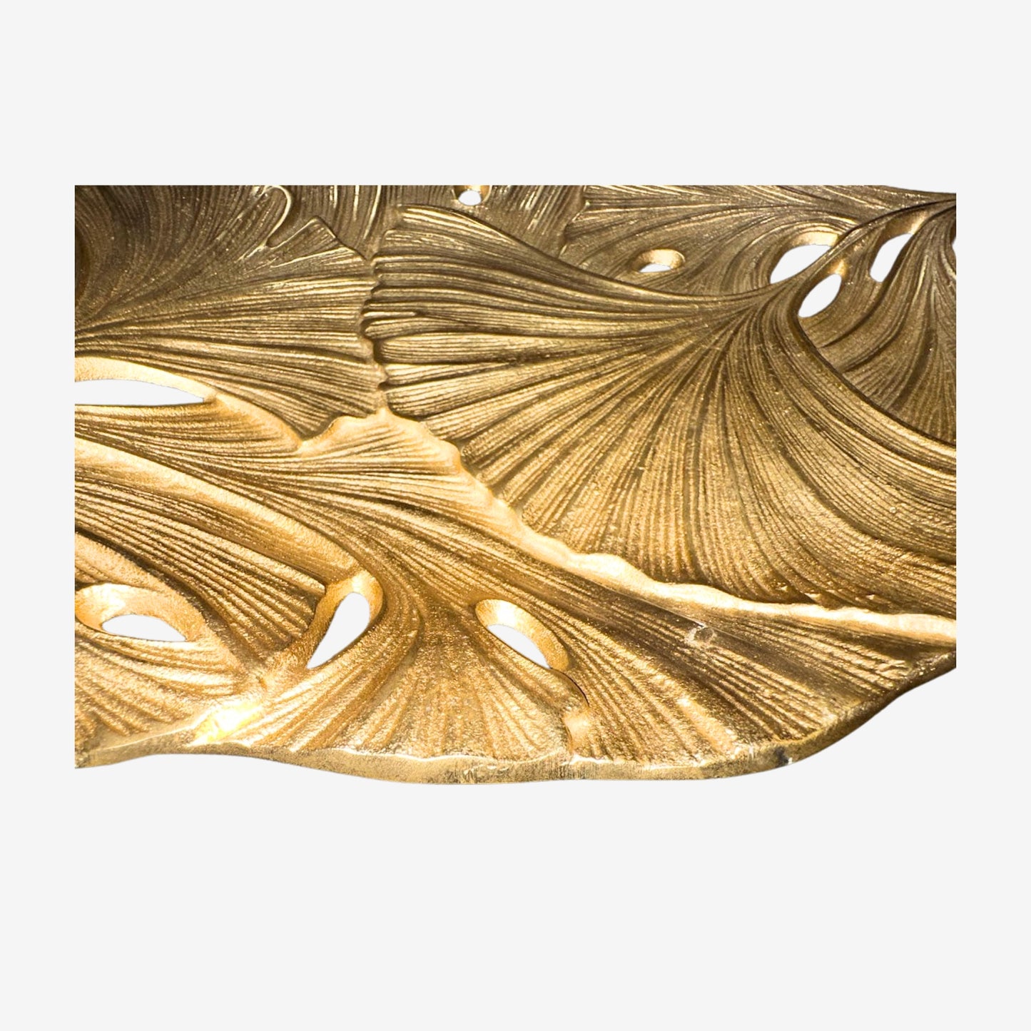 Shataj Decorative aluminum designer tray in gold finish