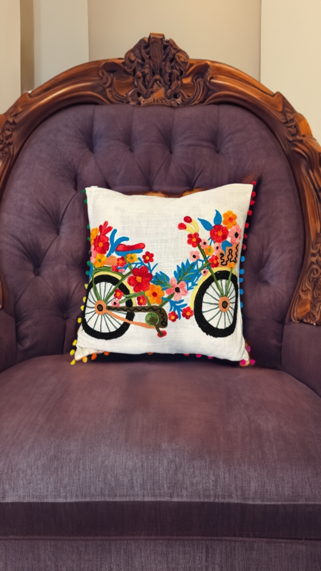 Shataj Decorative Pillow covers with beautiful machine embroidery