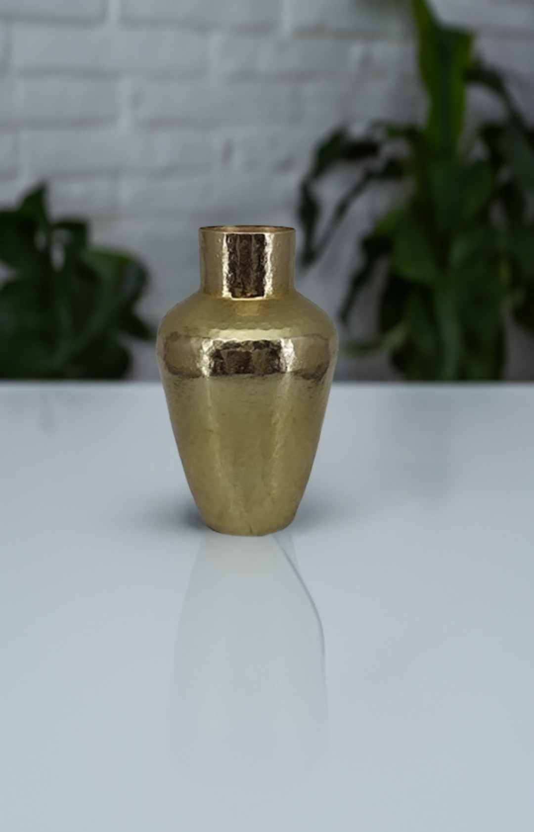 Shataj Decorative Aluminum Table Vase in Gold