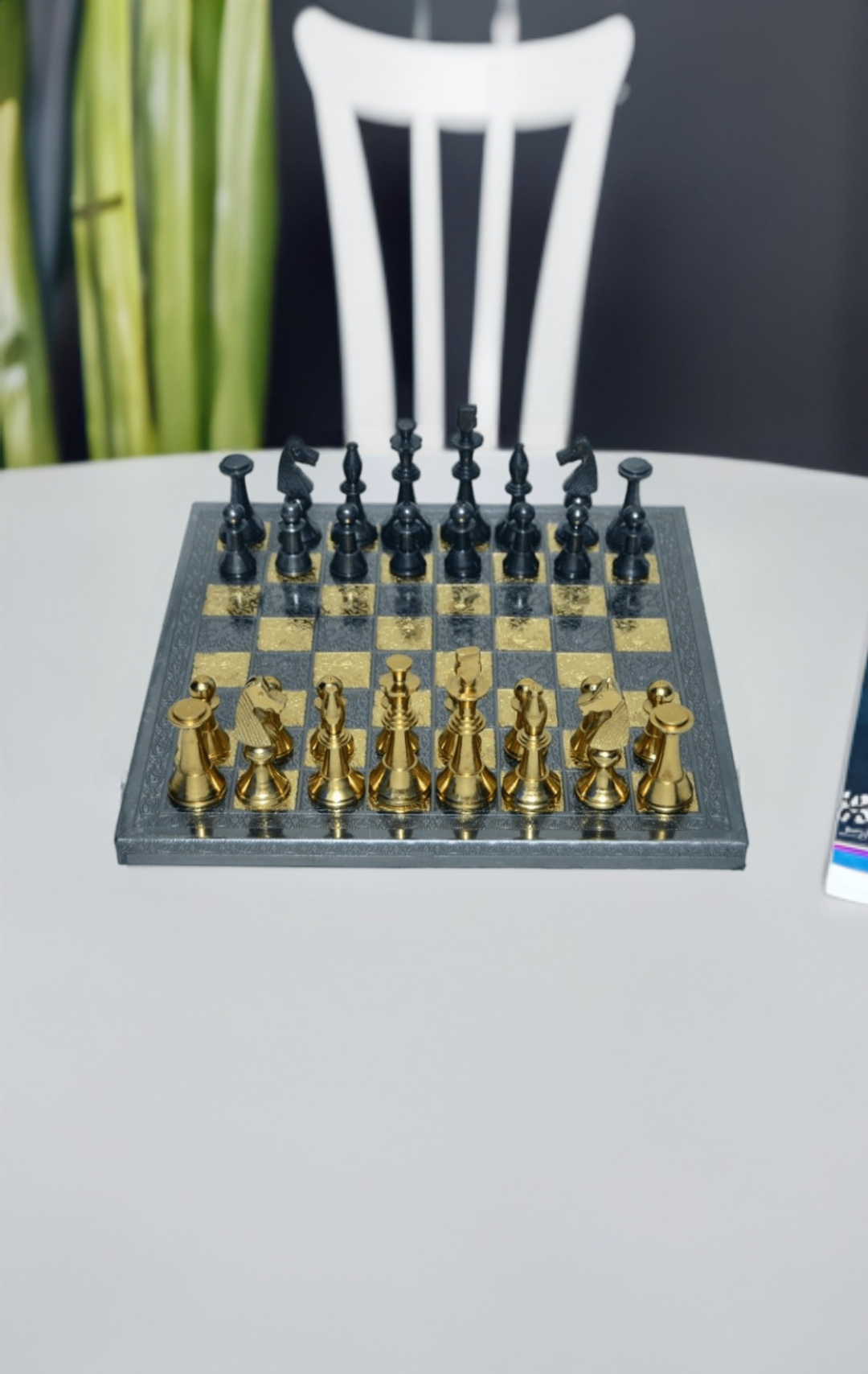 Shataj Premium Designer Brass Chess Board