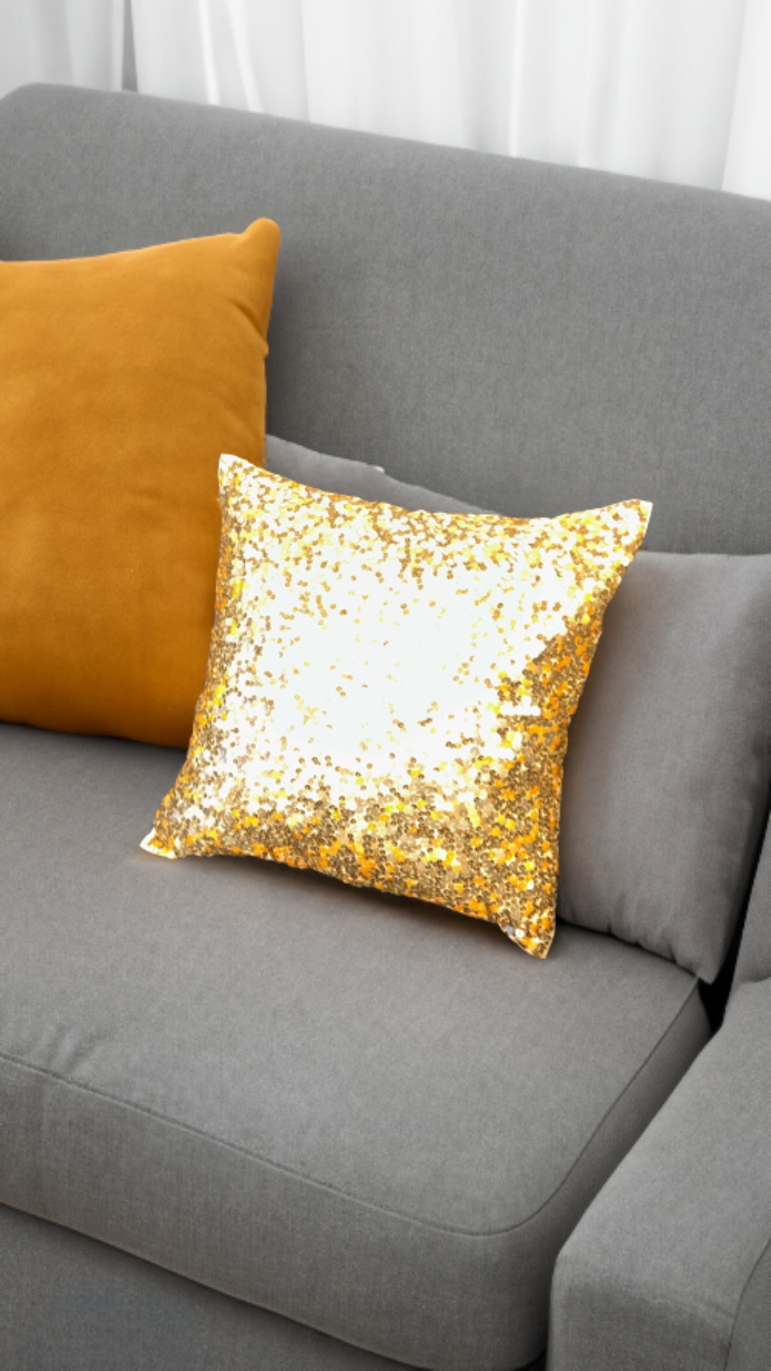 Shataj Decorative Linen Pillow covers with sparkles handwork - set of 2