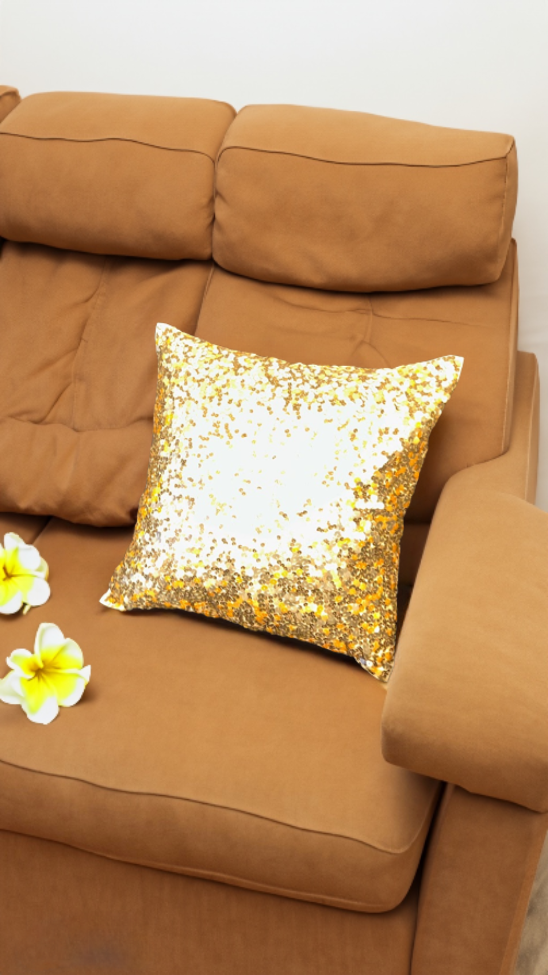 Shataj Decorative Linen Pillow covers with sparkles handwork - set of 2