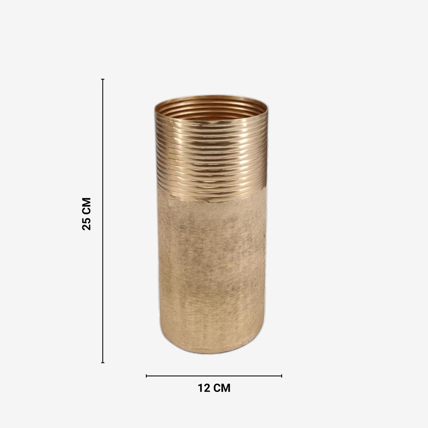 Shataj Decorative Aluminum Floor Vase - Cylinder Style