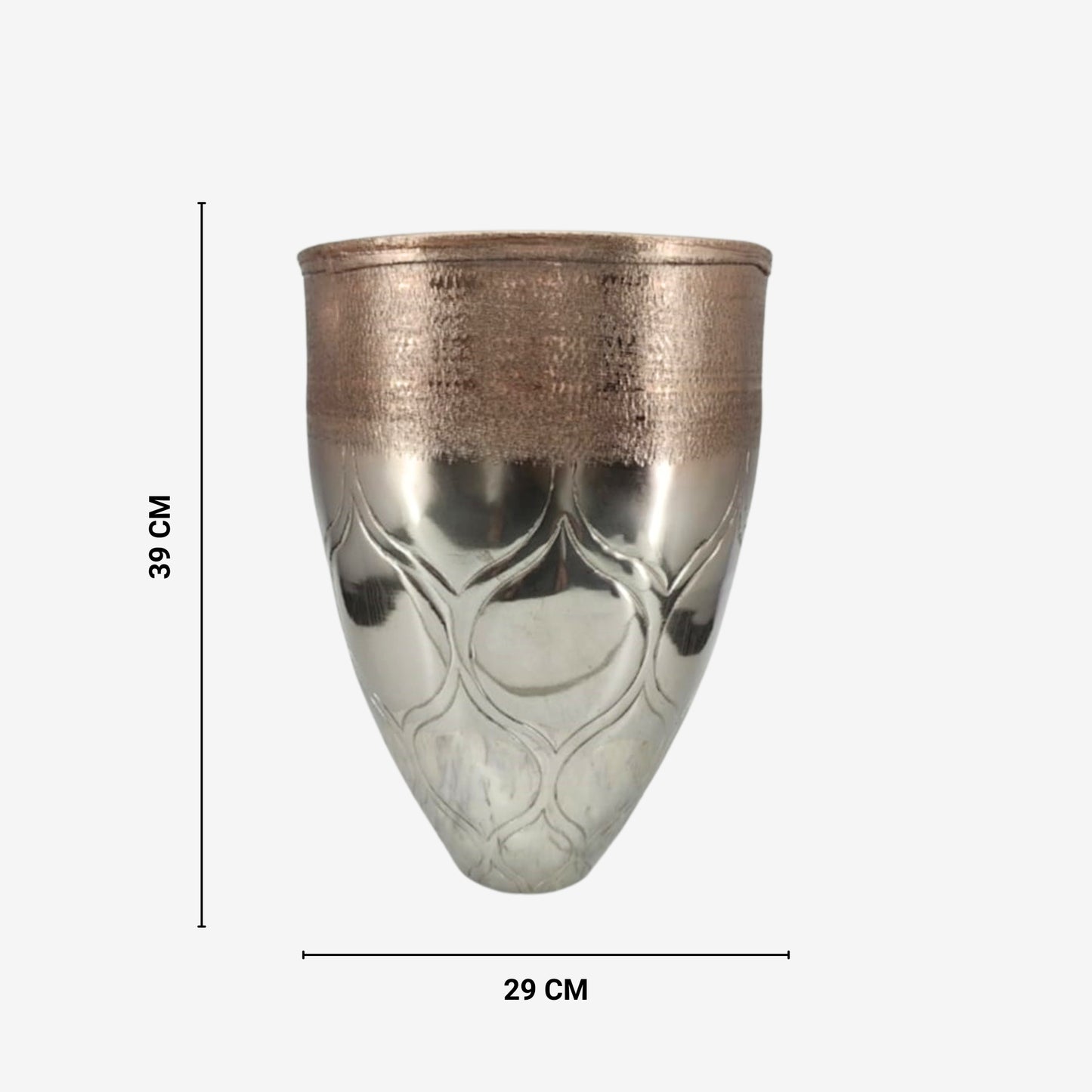 Shataj Decorative Aluminium Flower Vase in double tone