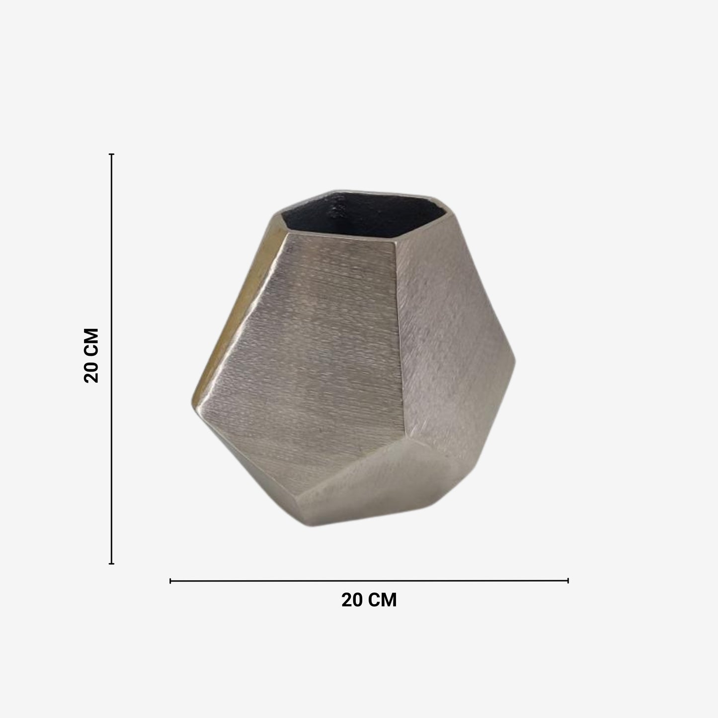 Shataj Decorative Aluminum Diamond Shape Vase