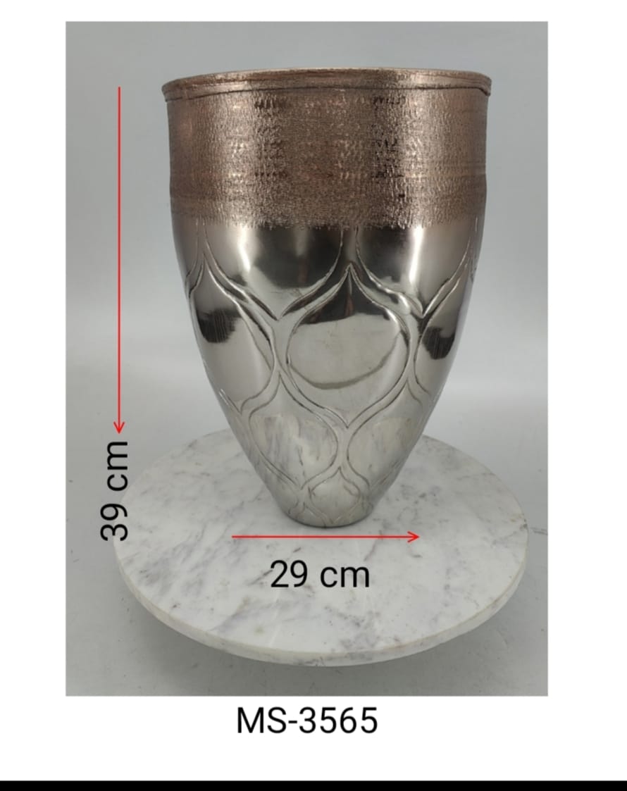 Shataj Decorative Aluminium Flower Vase in double tone