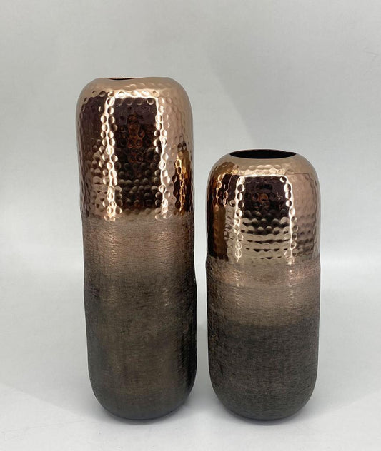 Shataj Decorative Aluminum double-tone Copper Floor Vase