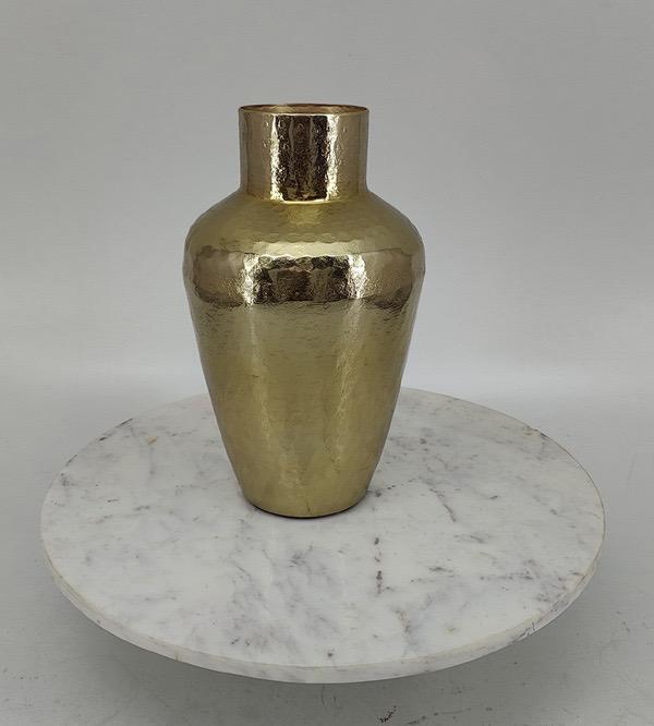 Shataj Decorative Aluminum Table Vase in Gold