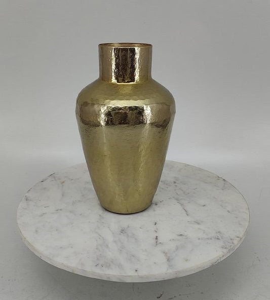 Shataj Decorative Aluminum Table Vase in Gold