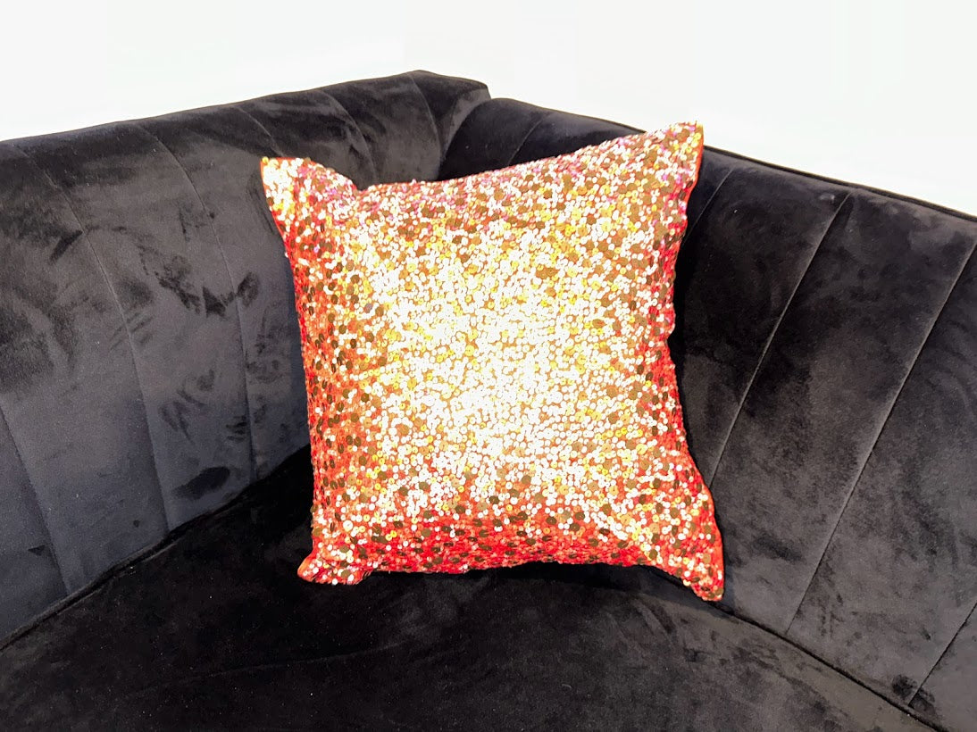 Shataj Decorative Linen Pillow covers with sparkles handwork - set of 2