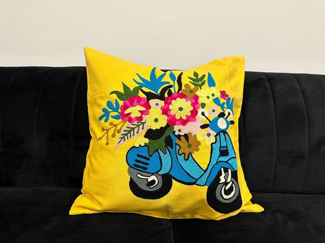 Shataj Decorative Pillow covers with beautiful machine embroidery