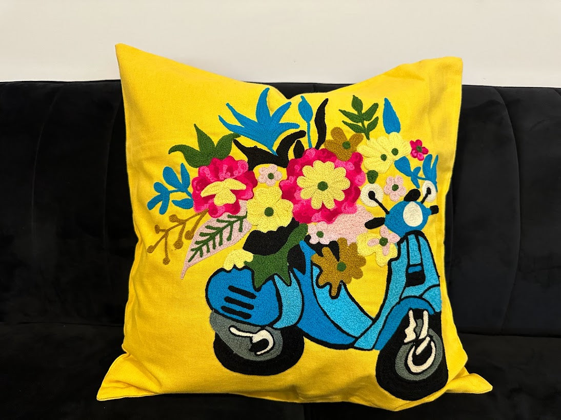 Shataj Decorative Pillow covers with beautiful machine embroidery