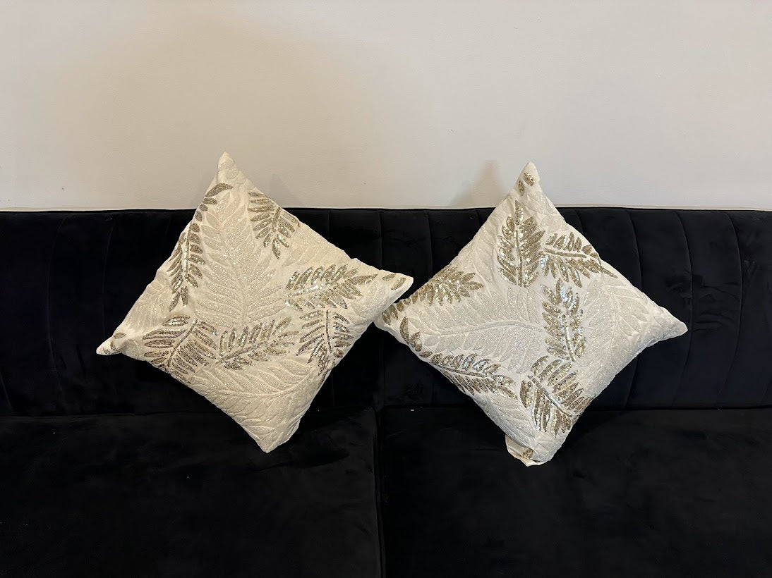 Shataj Decorative Silk Pillow covers with beautiful handwork embroidery - set of 4