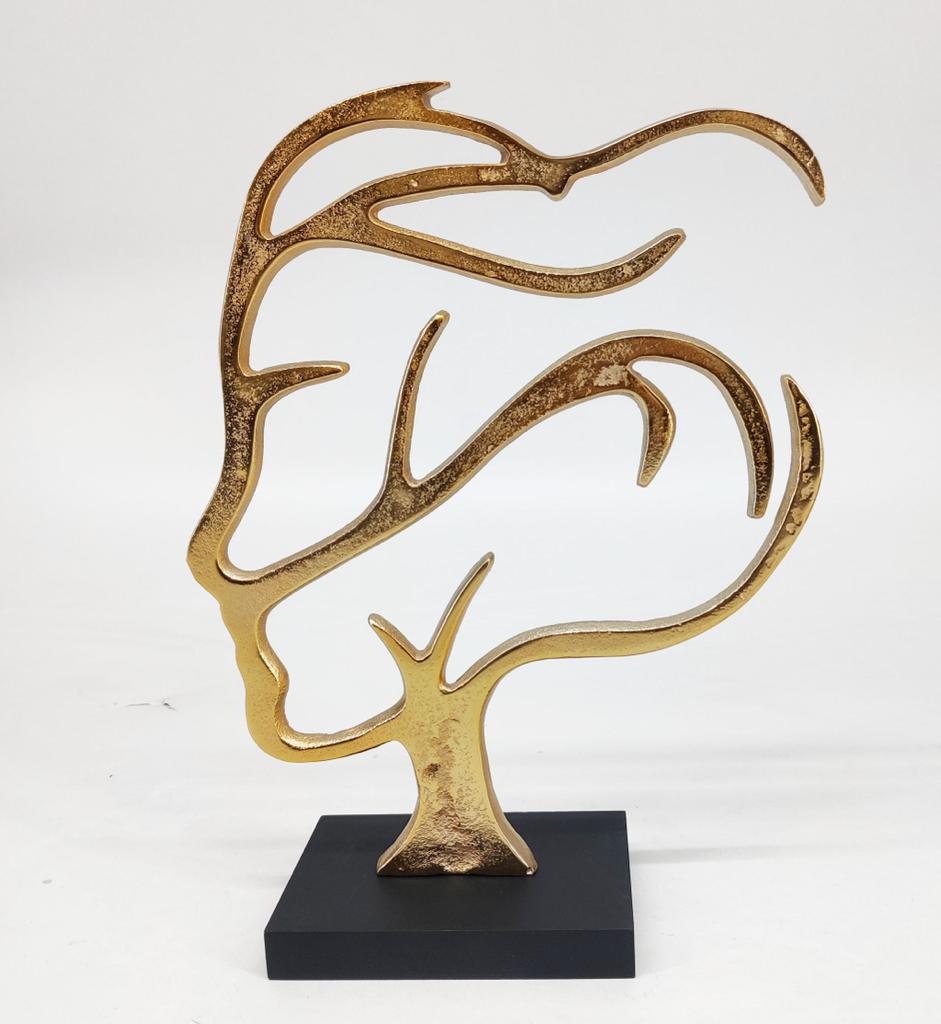 Shataj Decorative Aluminum Sculpture in gold finish