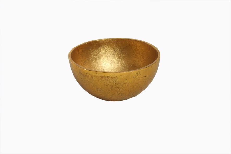 Shataj Decorative Aluminum bowl with antique finish stand