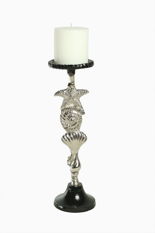 Shataj Decorative Seashore Starfish Aluminum Candlestand